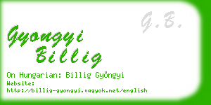 gyongyi billig business card