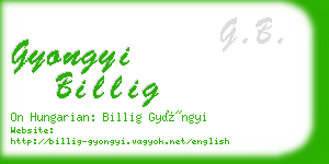 gyongyi billig business card